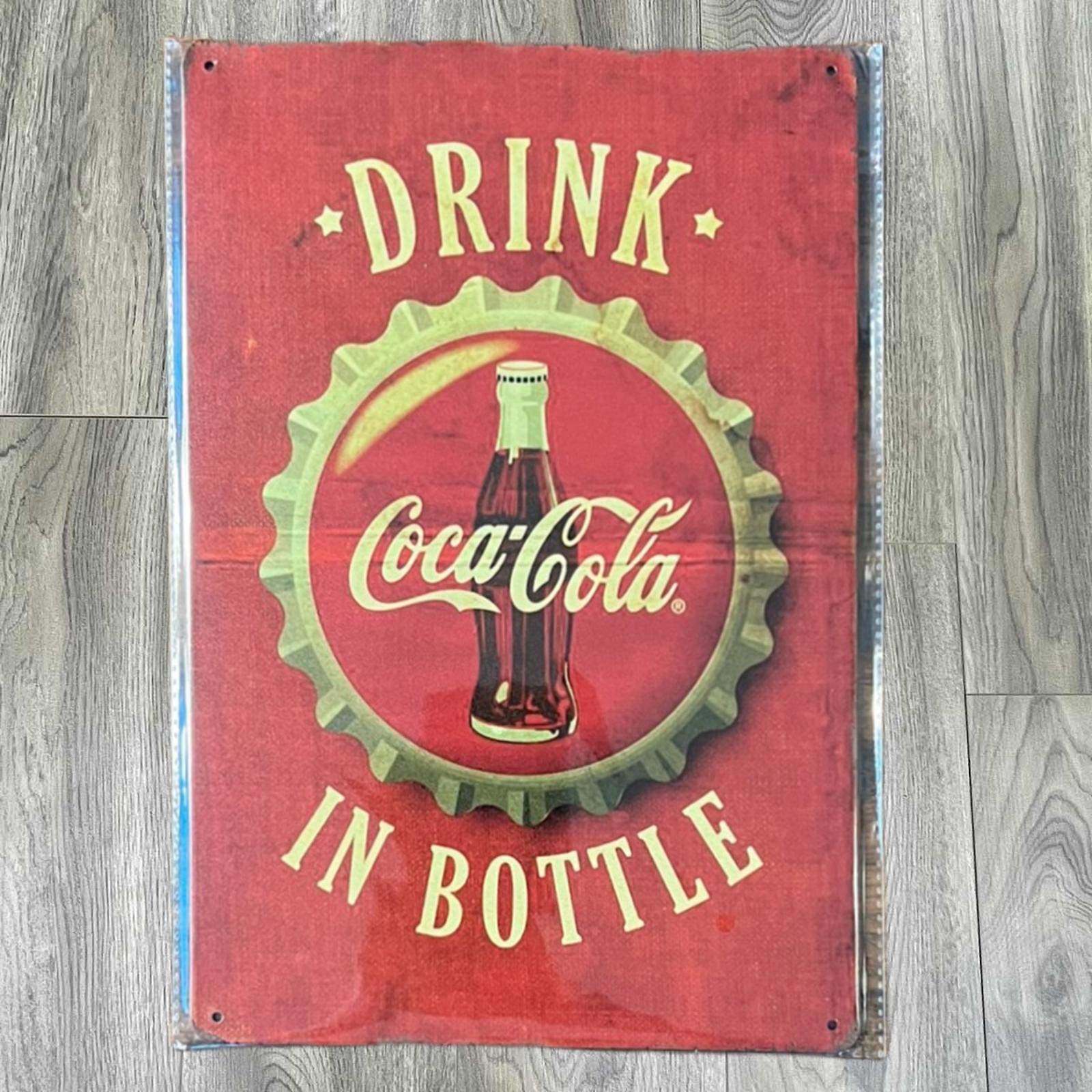 Drink Coca-Cola In Bottle 8 x 12 Novelty Metal Sign Shrink-wrapped New!