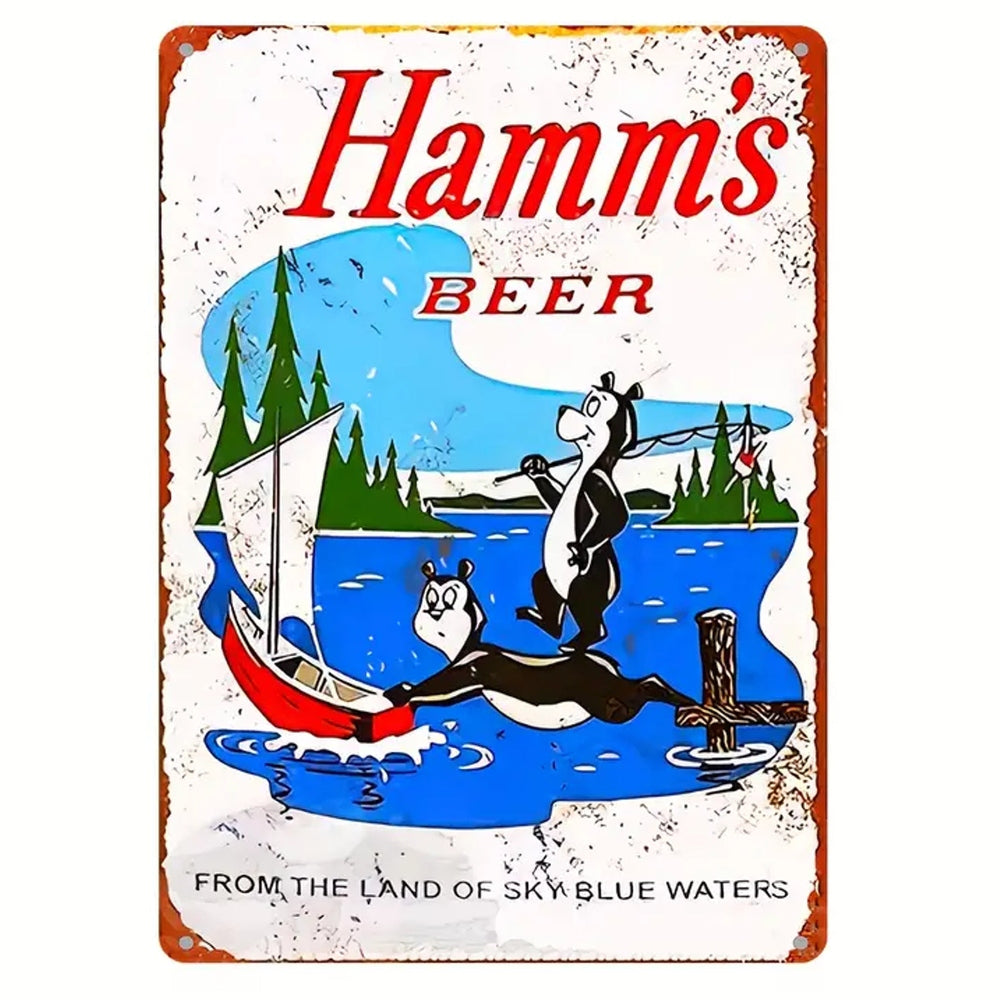 Hamm's Beer Vintage Novelty Metal Sign 12" x 8" Novelty Sign Style Your Walls