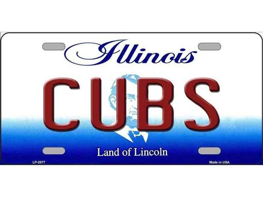 Cubs Chicago Illinois Novelty State Metal License Plate License Plate Style Your Walls